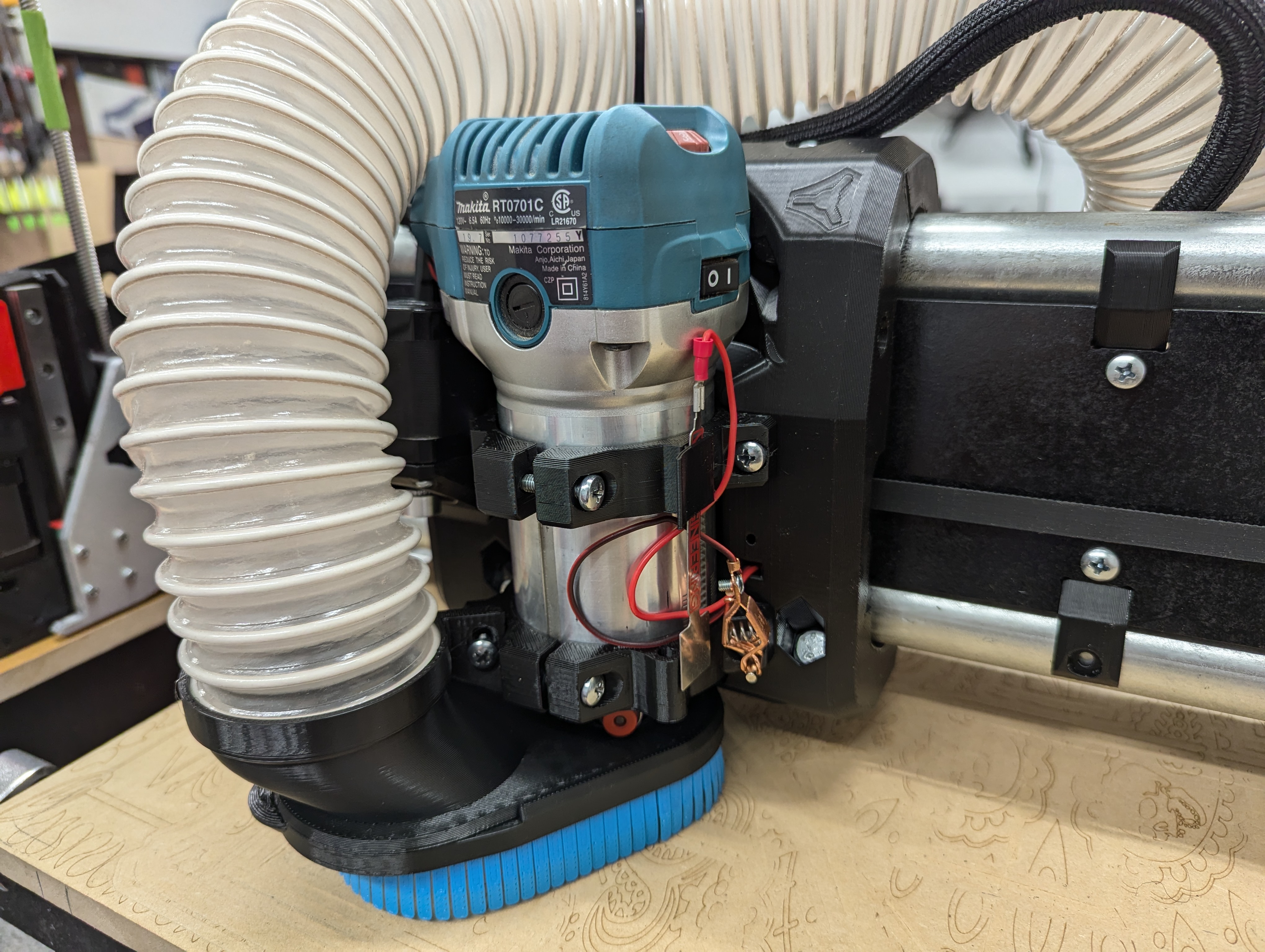 Makita 701 Tool Mount and Dust Shoe, LowRider 4CNC