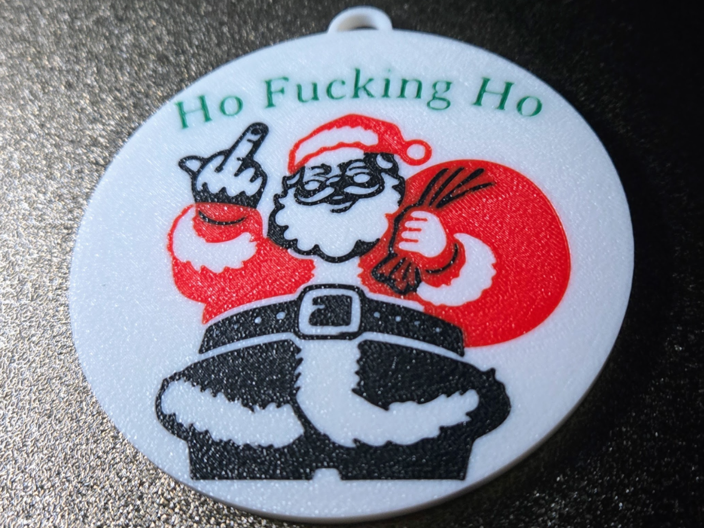 Jolly Santa Middle Finger Ornament