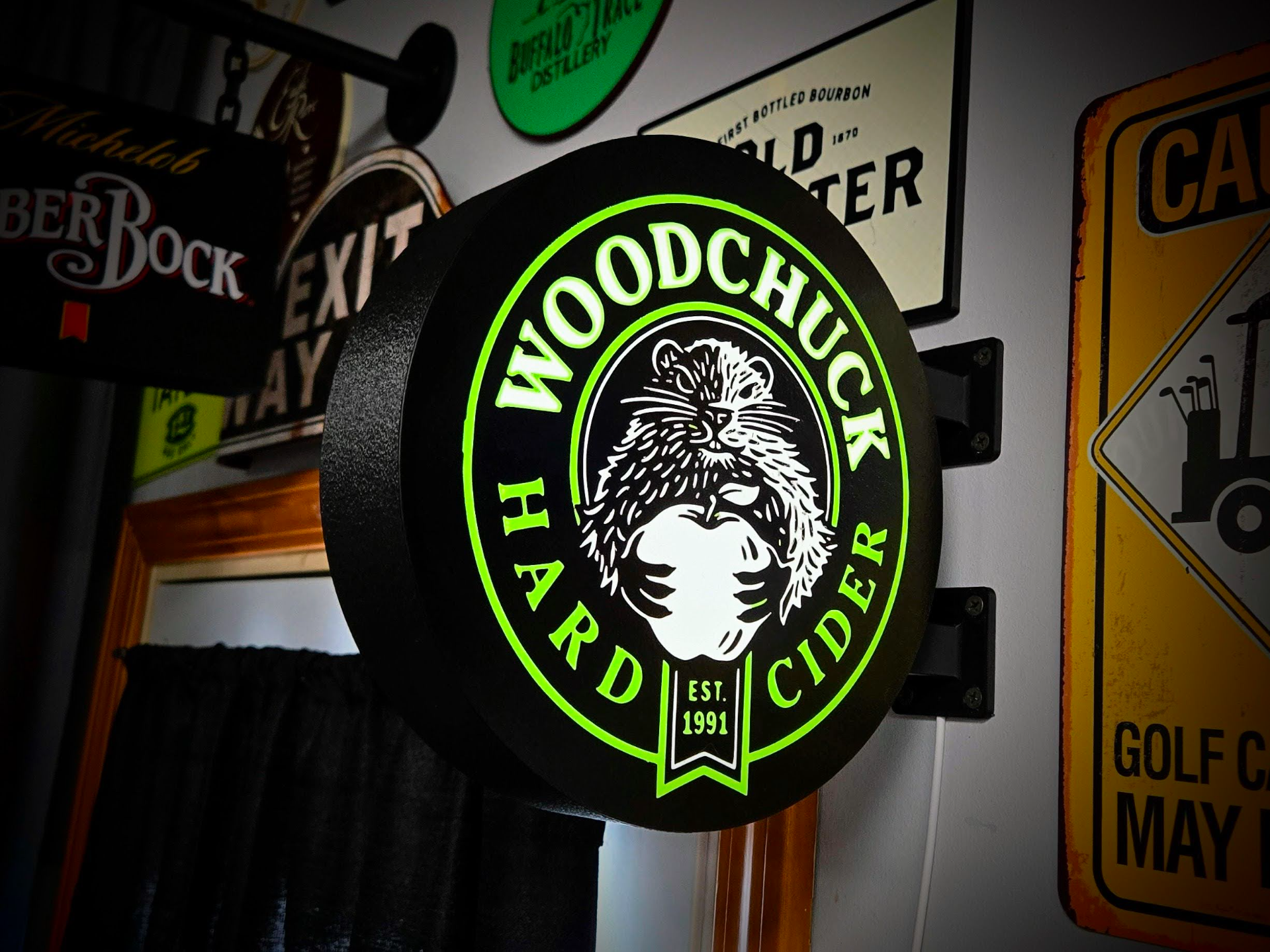 WOODCHUCK CIDER - 2-Sided Station Style Light Sign
