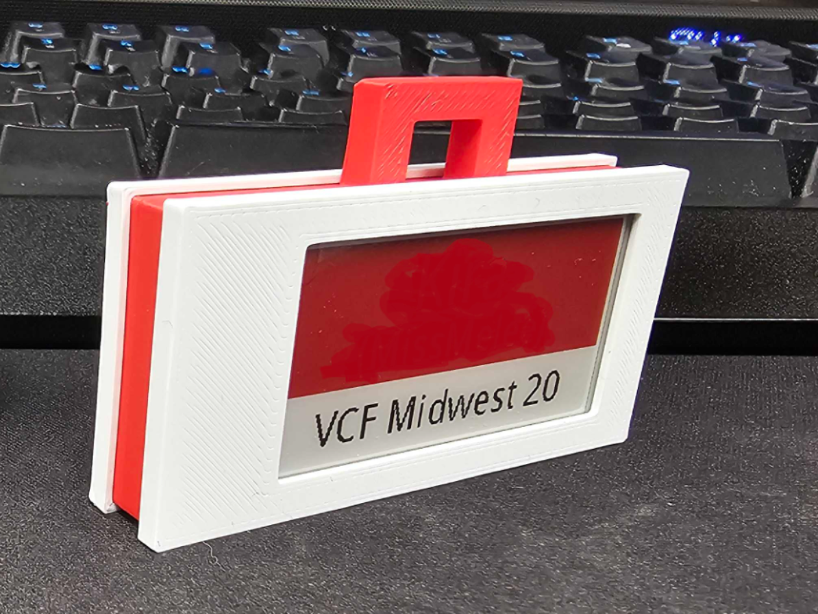 Badge Case for Waveshare 2.13" E-paper Hat