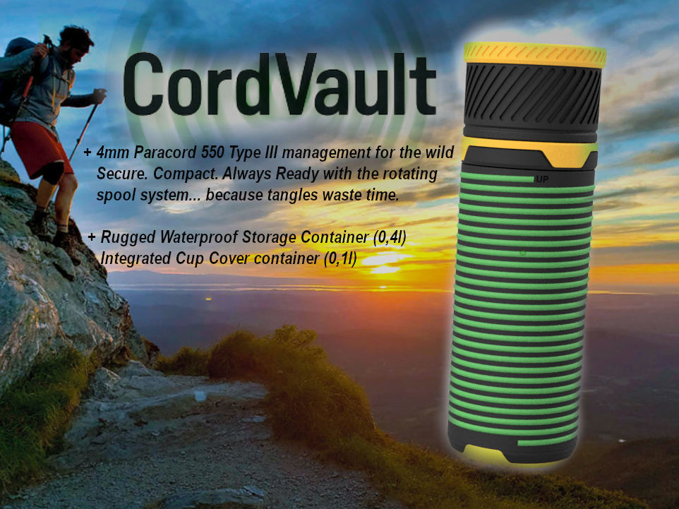 CordVault (Paracord Spool & Waterproof Storage)