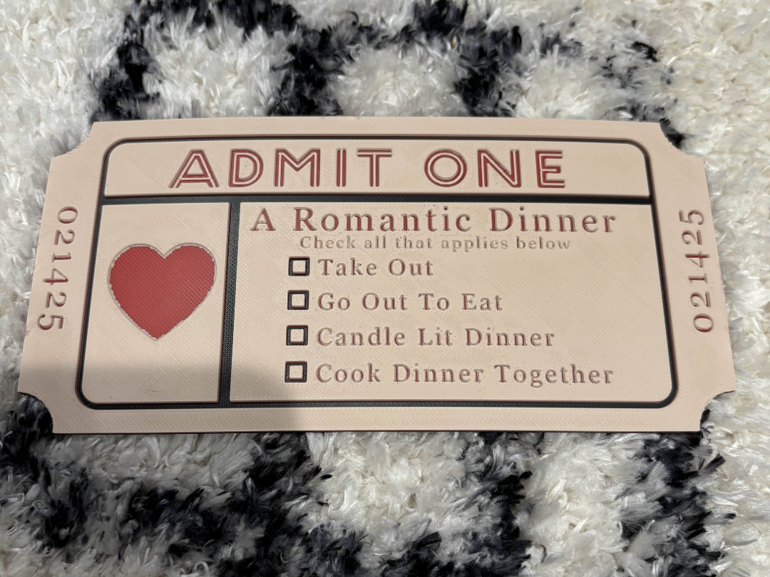 Valentines Romantic Dinner Coupon