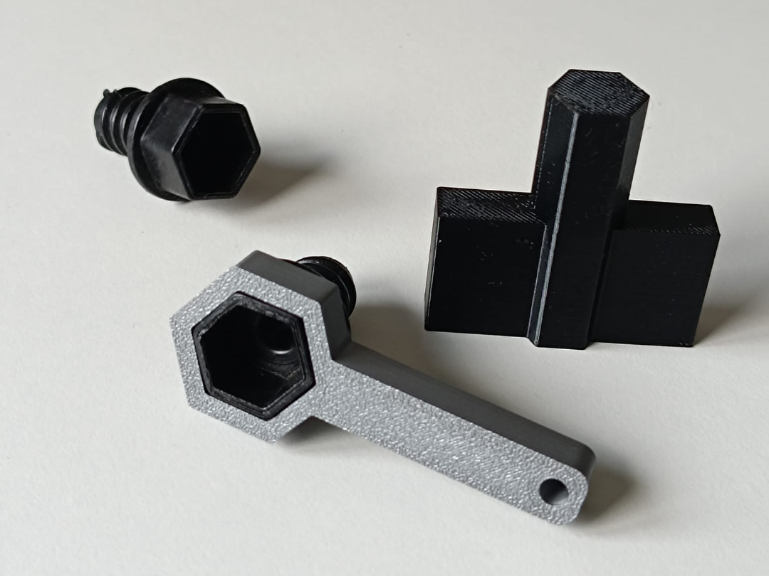 Llave para tornillo con cabeza hexagonal