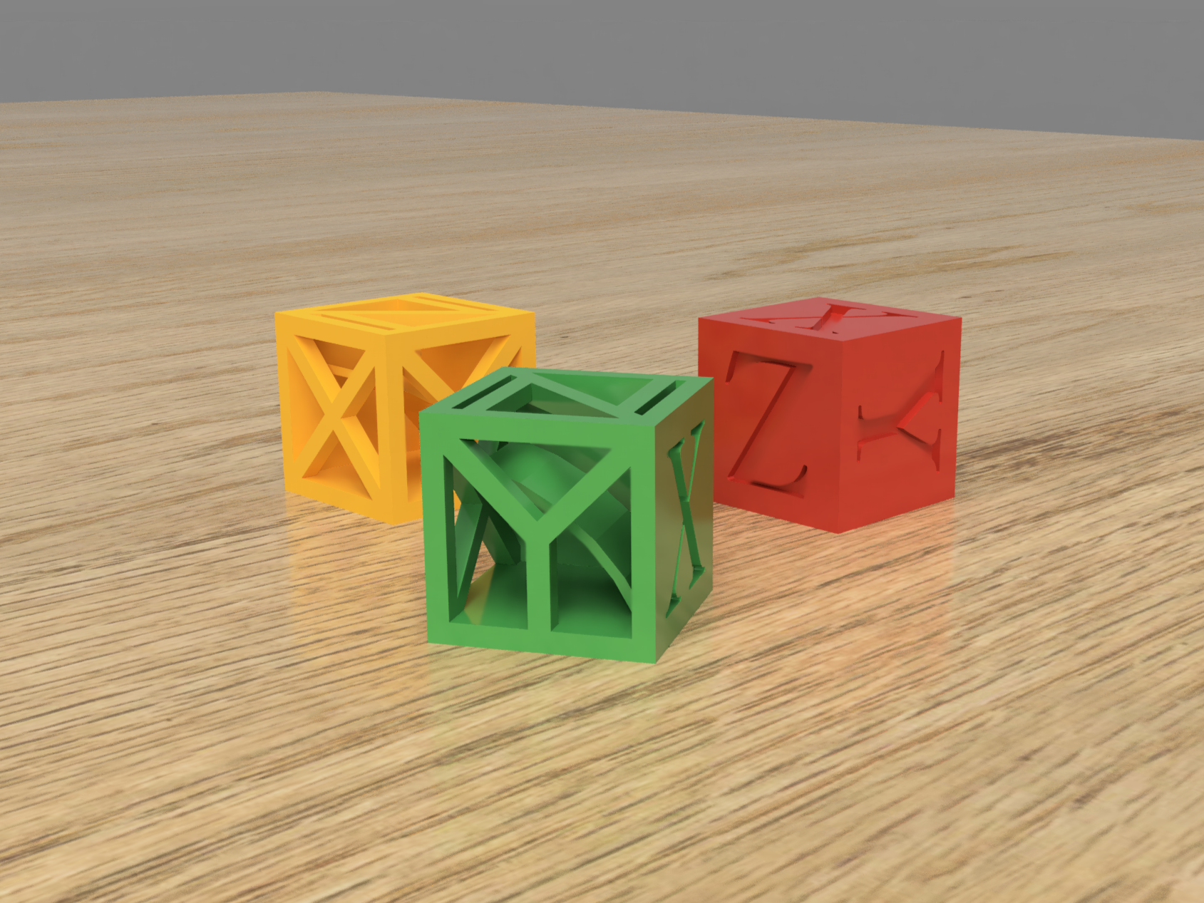 Test cube with overhang