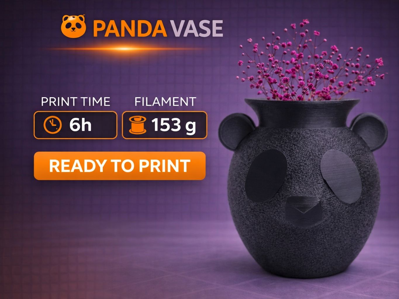 Panda Vase —  Size M (16 cm)
