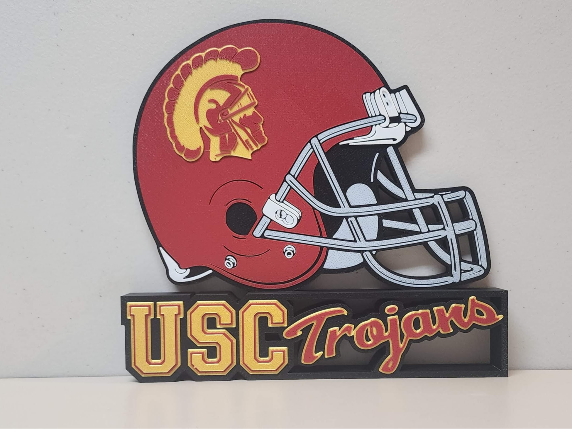 USC Trojans Helmet Desk or Wall Display