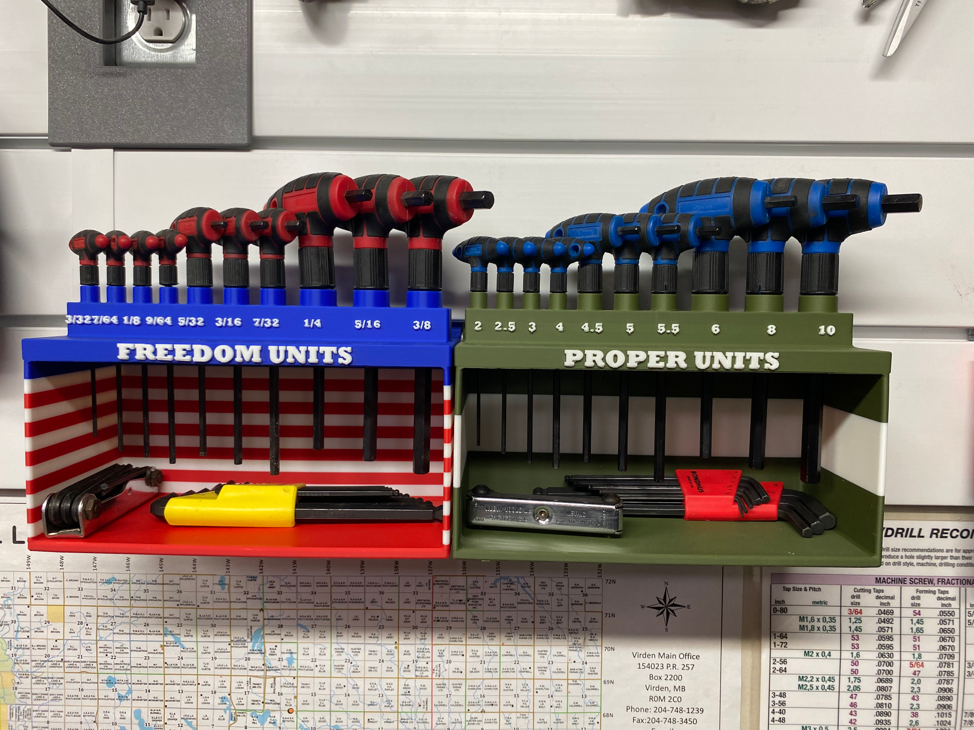 Imperial Allen Key holder for slatwall panels