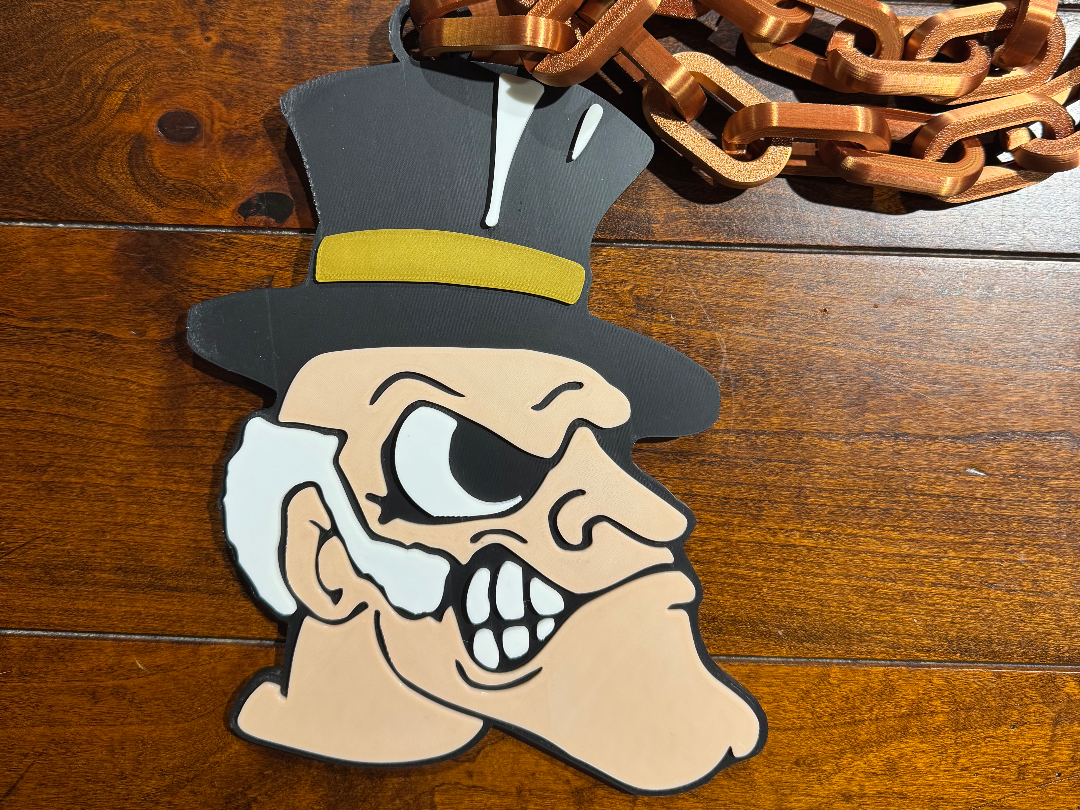 Wake Forest Oversized Necklace Demon Deacon Logo