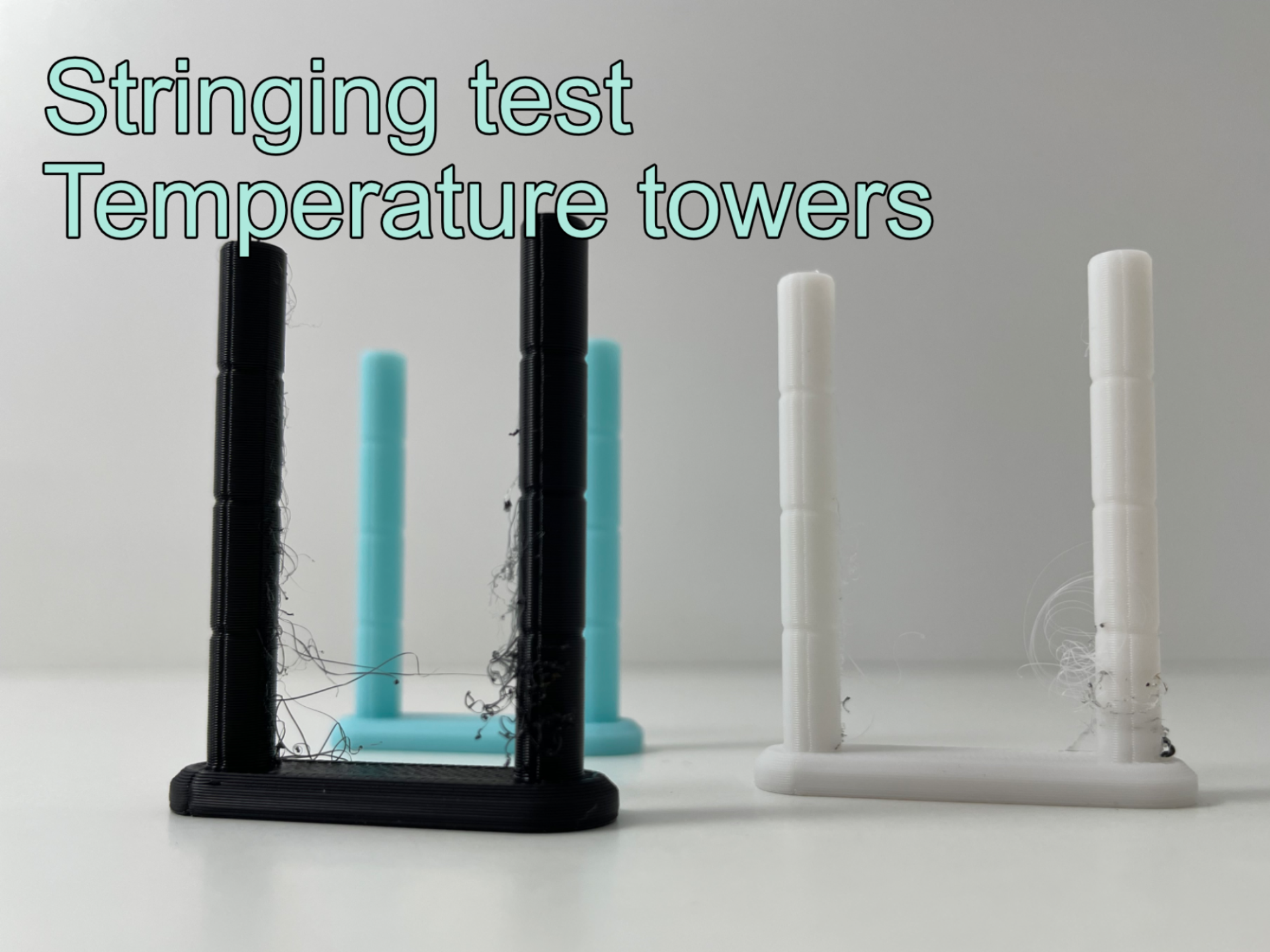 Stringing test - temperature towers