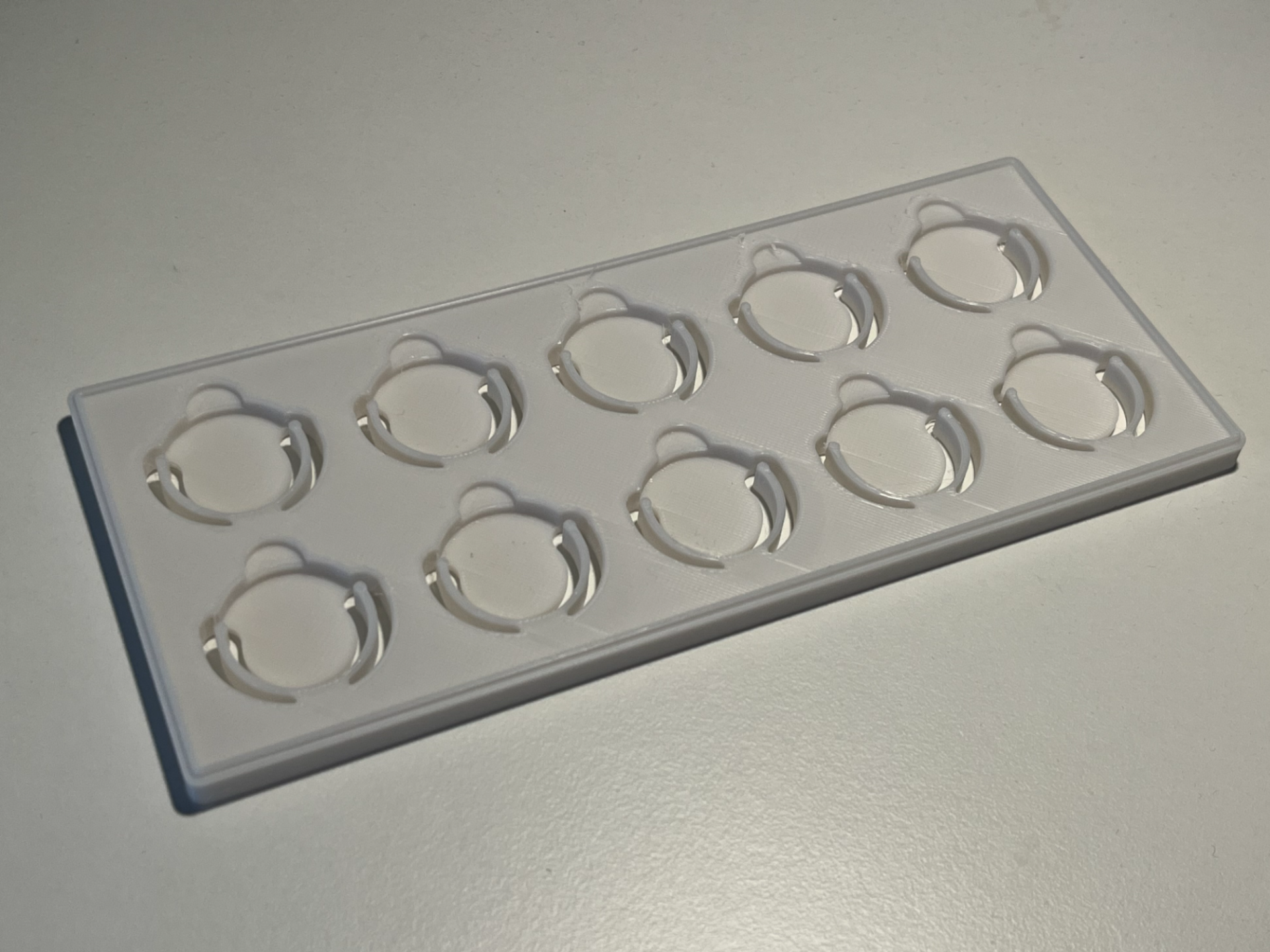 CR2032 coin cell stackable holder tray