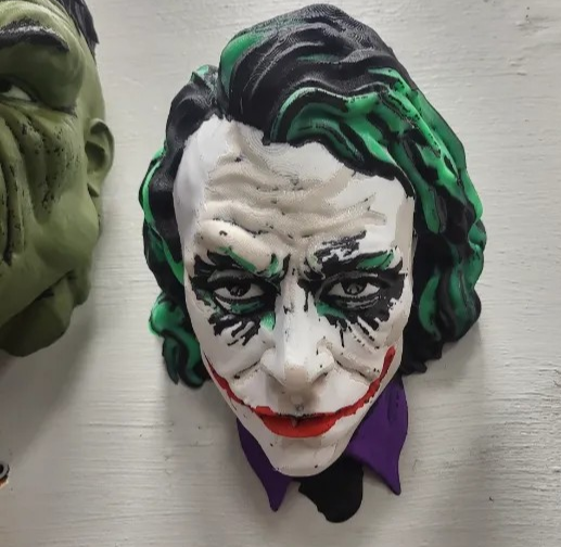 heath ledger joker bust multicolor