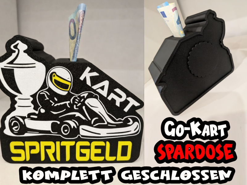 Spardose Go - Kart komplett geschlossen Kartsport