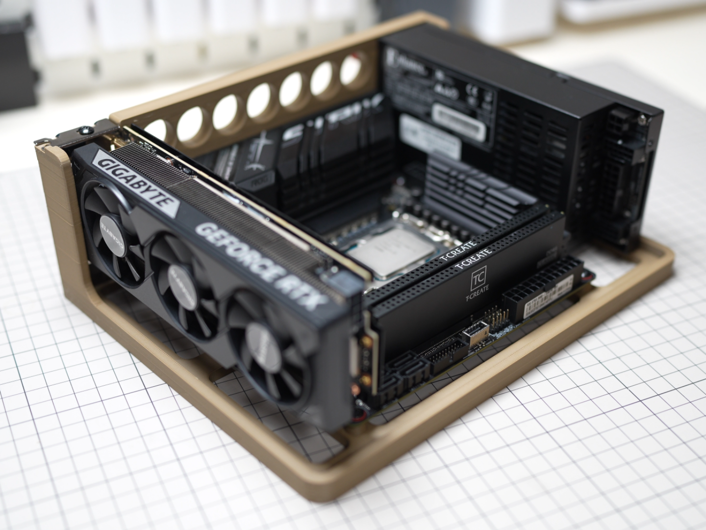 ITX testbench with flex psu and Low profile vga