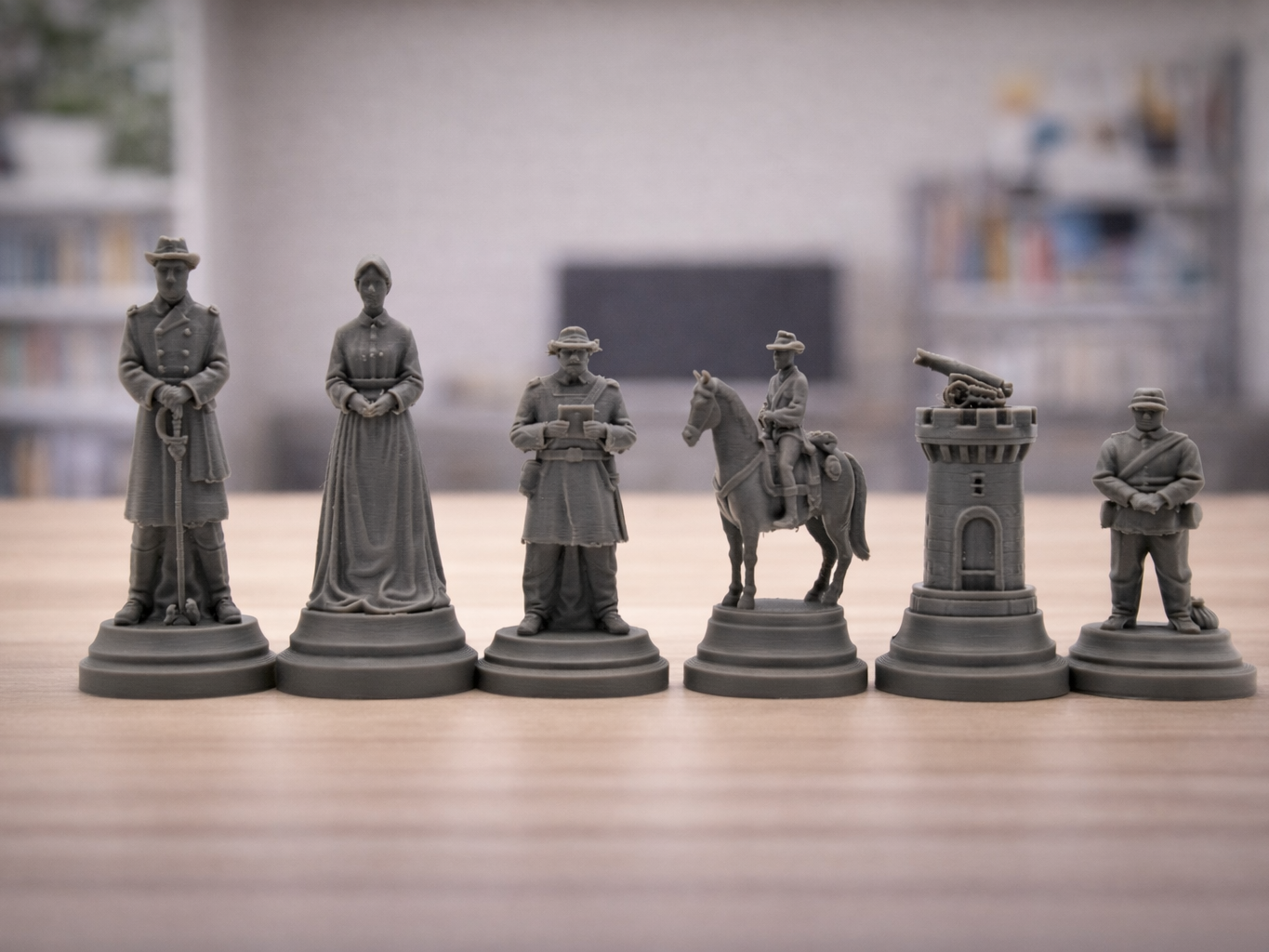 Civil War Confederate Chess Set
