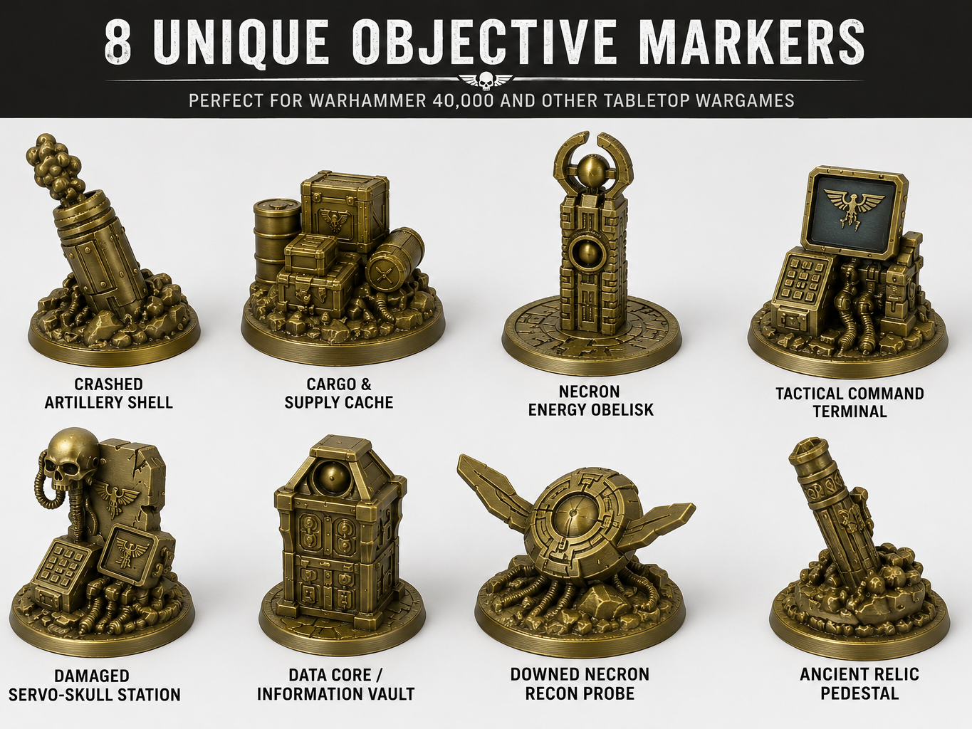 Grimdark 40mm Objective Marker Collection