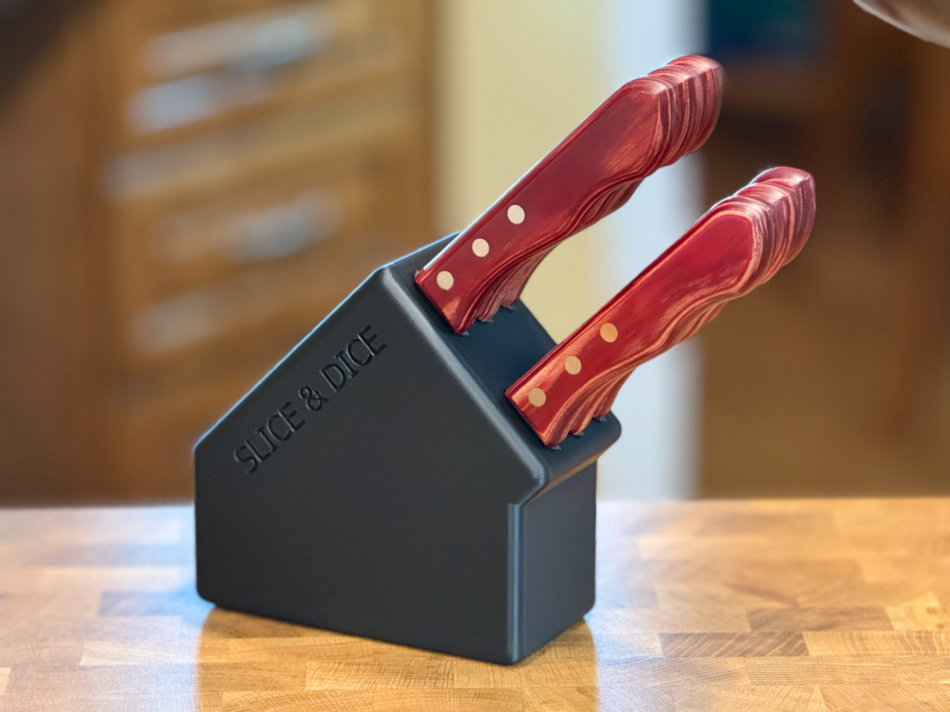 Steak knife block