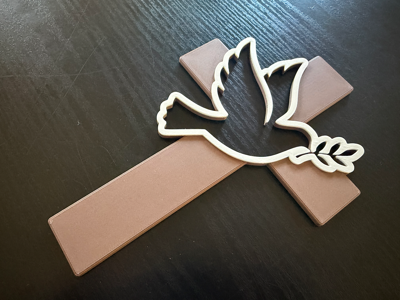 Cross with Dove and Olive Branch v1 solid 2-color