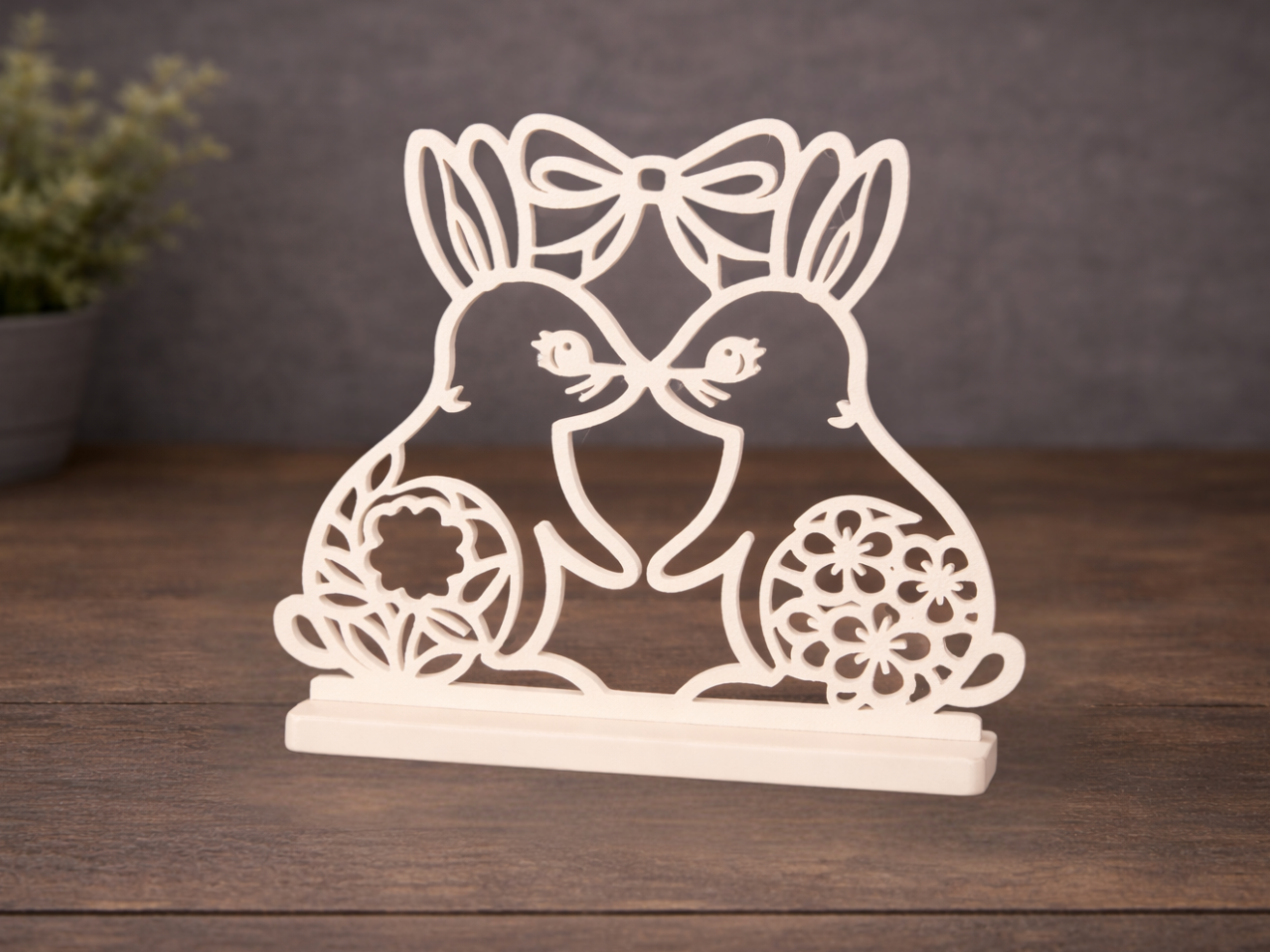 Easter Bunny Couple – Decorative Stand