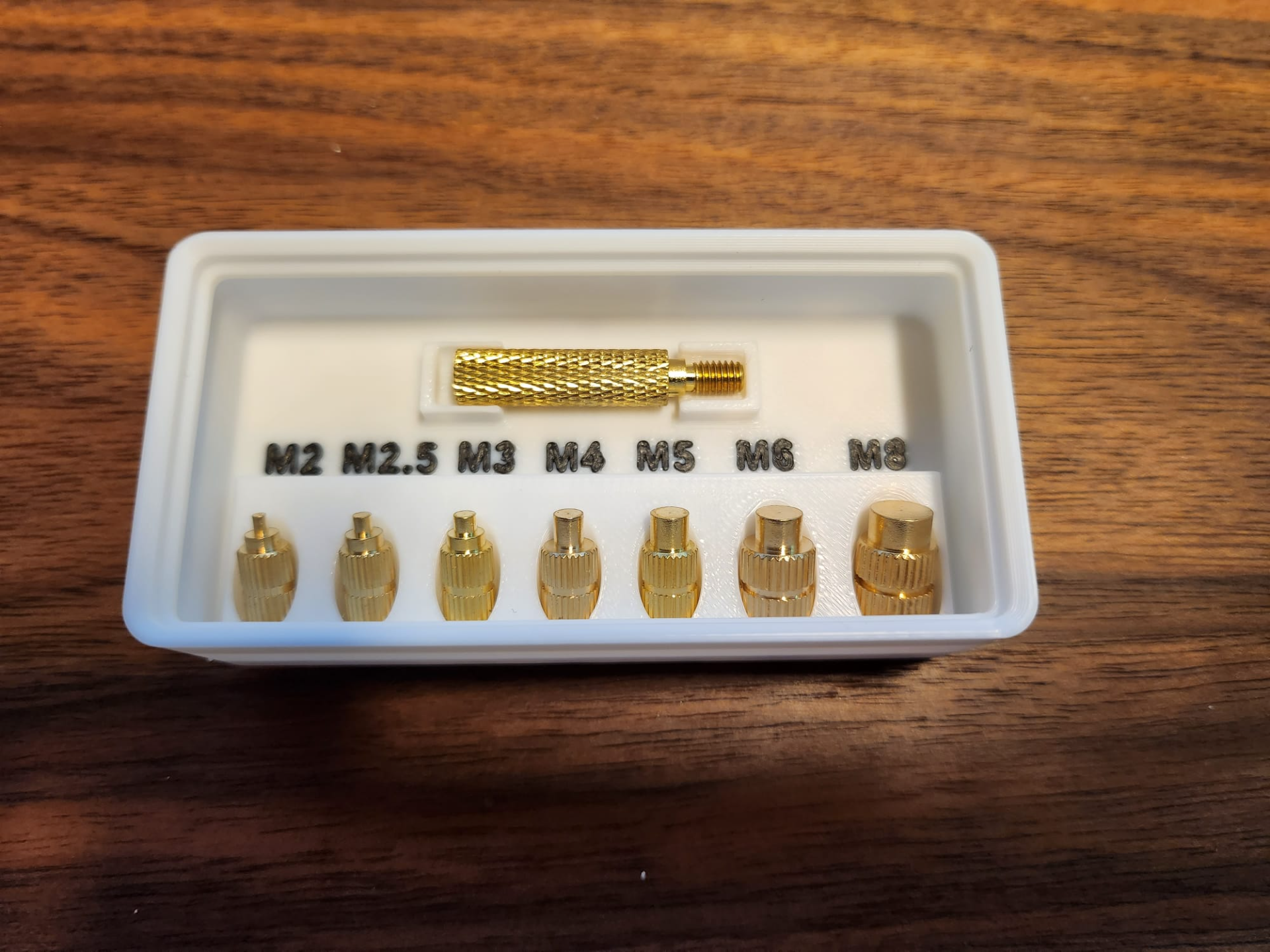 ShineNow Heat-set Insert Tips Gridfinity Bin