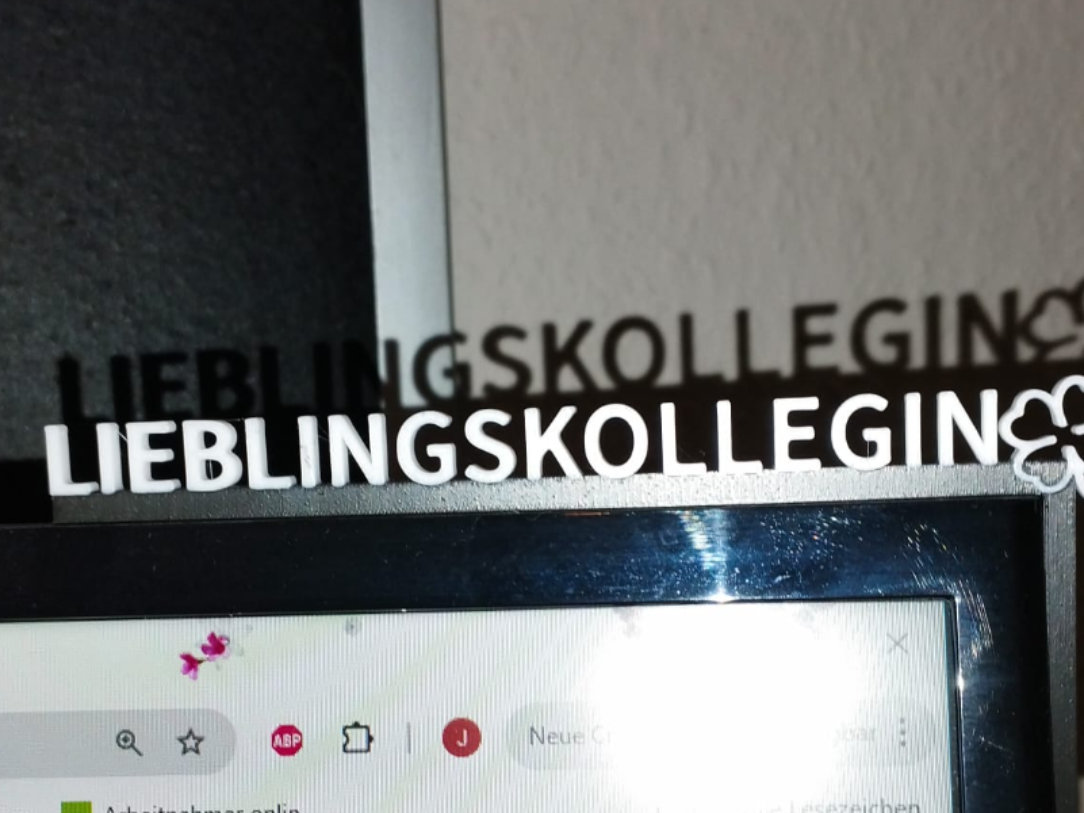 Monitor Display Decor Lieblingskollegin