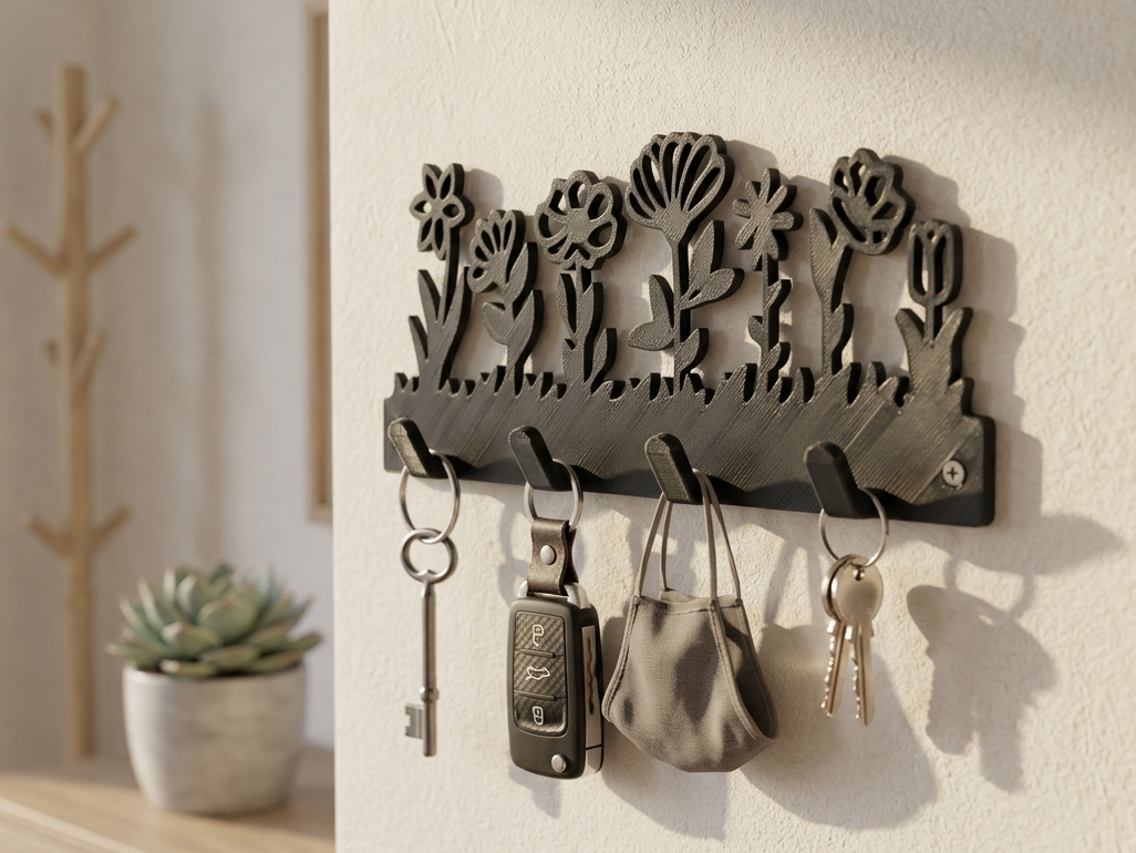 Wildflower Garden Key Holder & Wall Hook