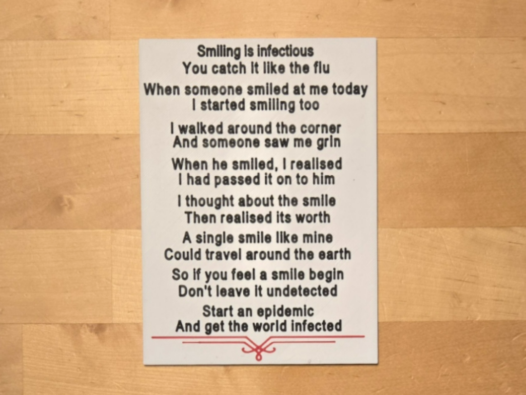 Smiling Is Infectious Poem