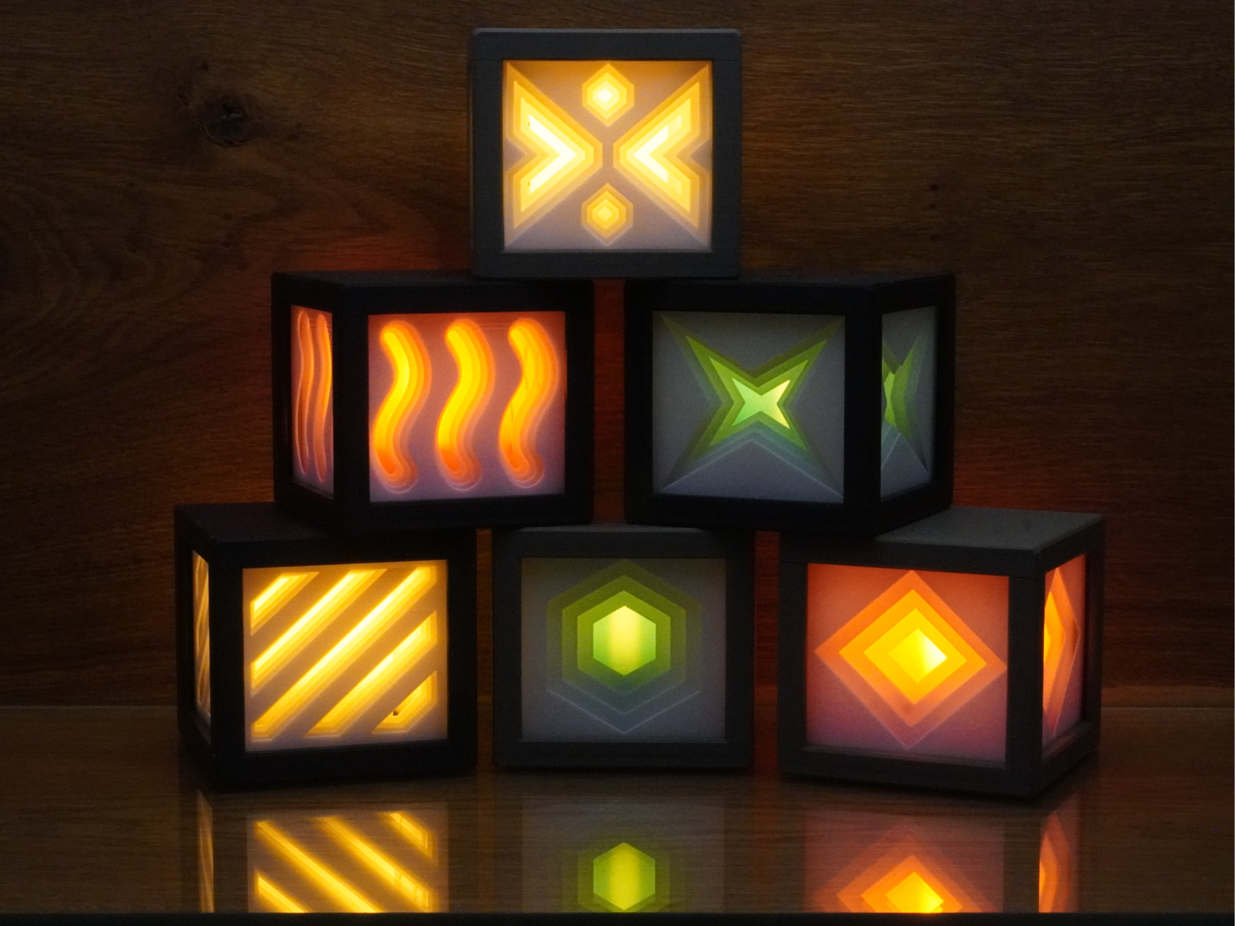 LED Tea Light Holder StrataCube