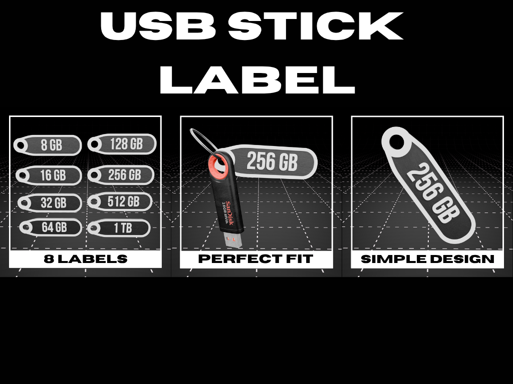 USB Stick Label (Keychain Tag)