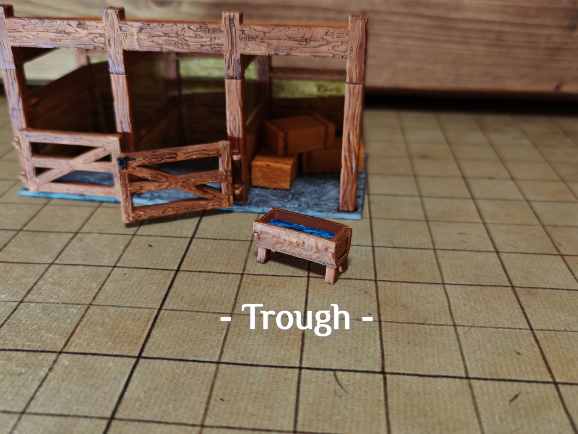 Horse Trough - Interactive DnD gaming farm piece