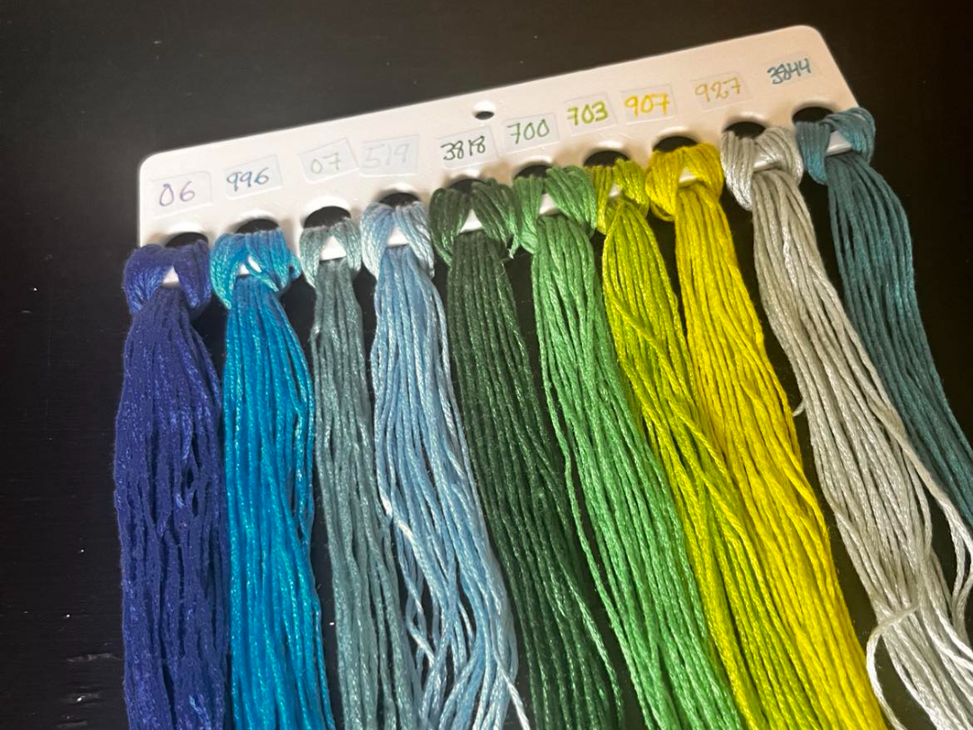 Embroider yarn color keeper