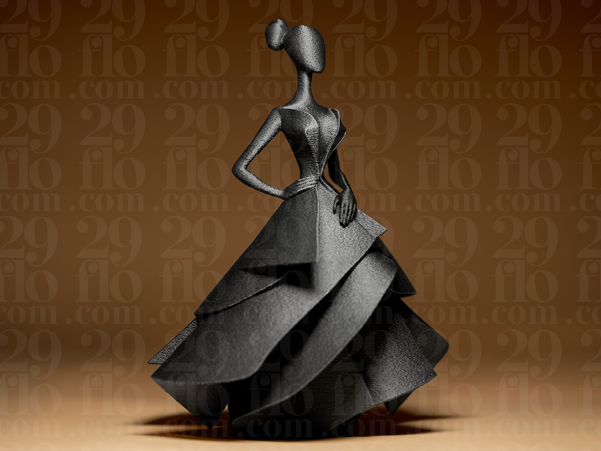 #080 Abstract Geometric Origami Fashion Figurine