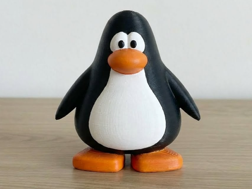Penguin Model from Club Penguin, For Coloring