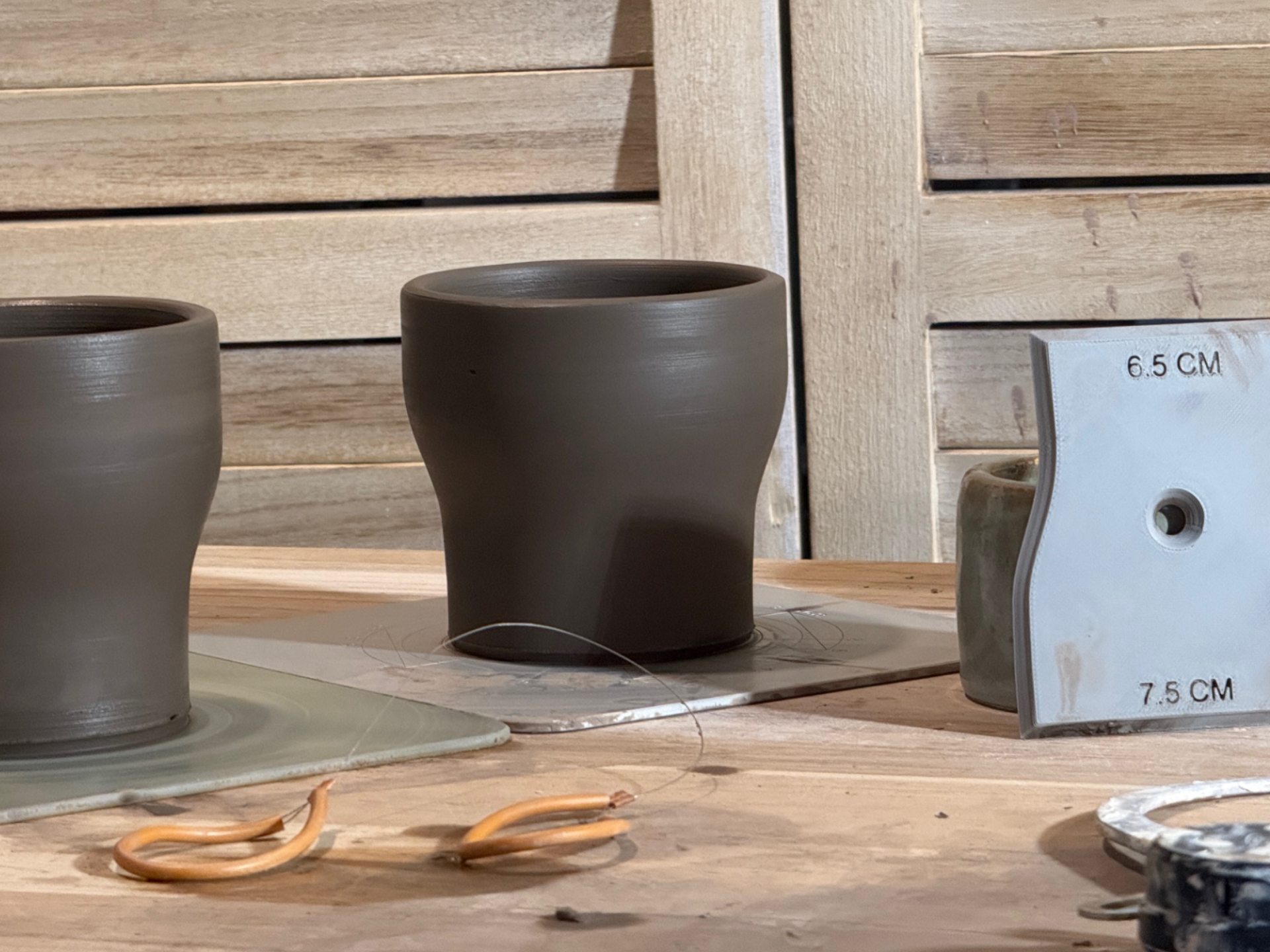 Small Nesting Cup Pottery Rib