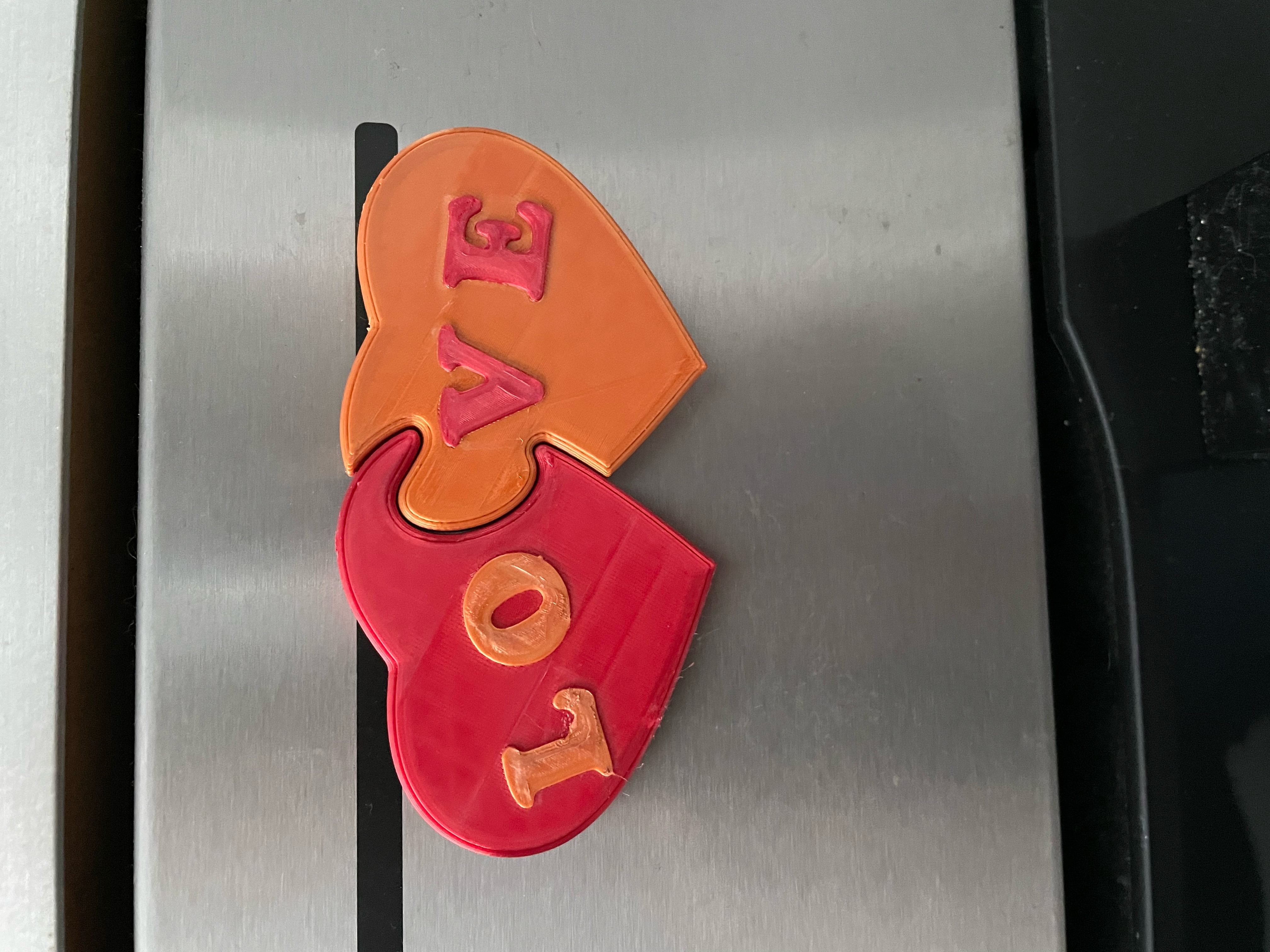 Hearts puzzle fridge magnet