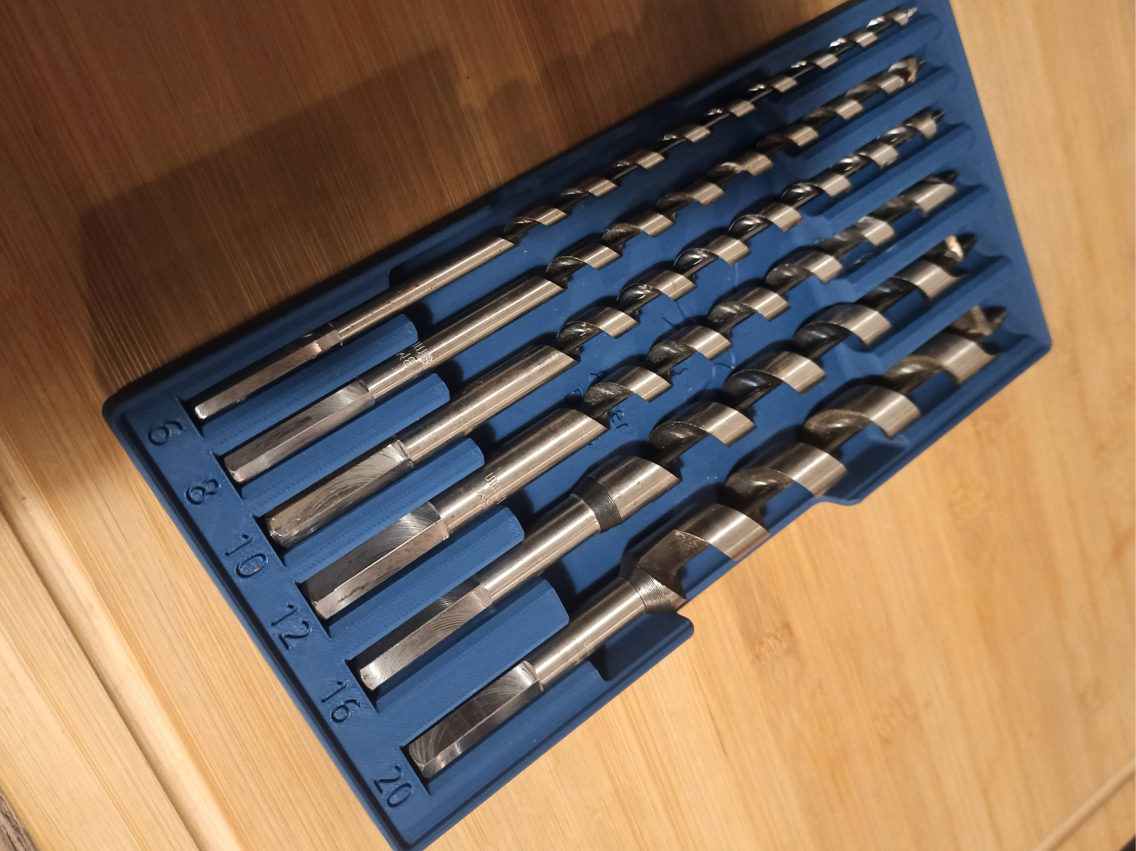 Gridfinity for 230mm Auger/Snake Drill bits