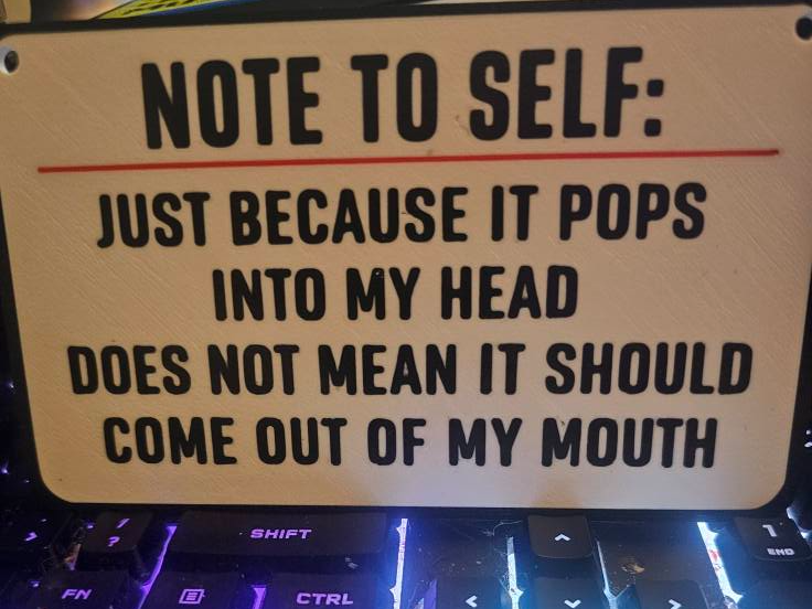 Not to Self Sign