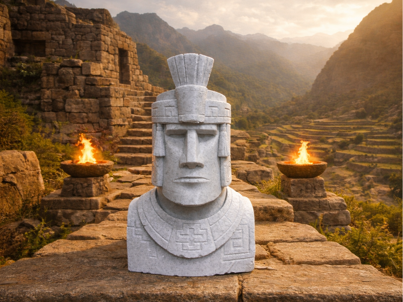 Inti Moai — Bust Inca