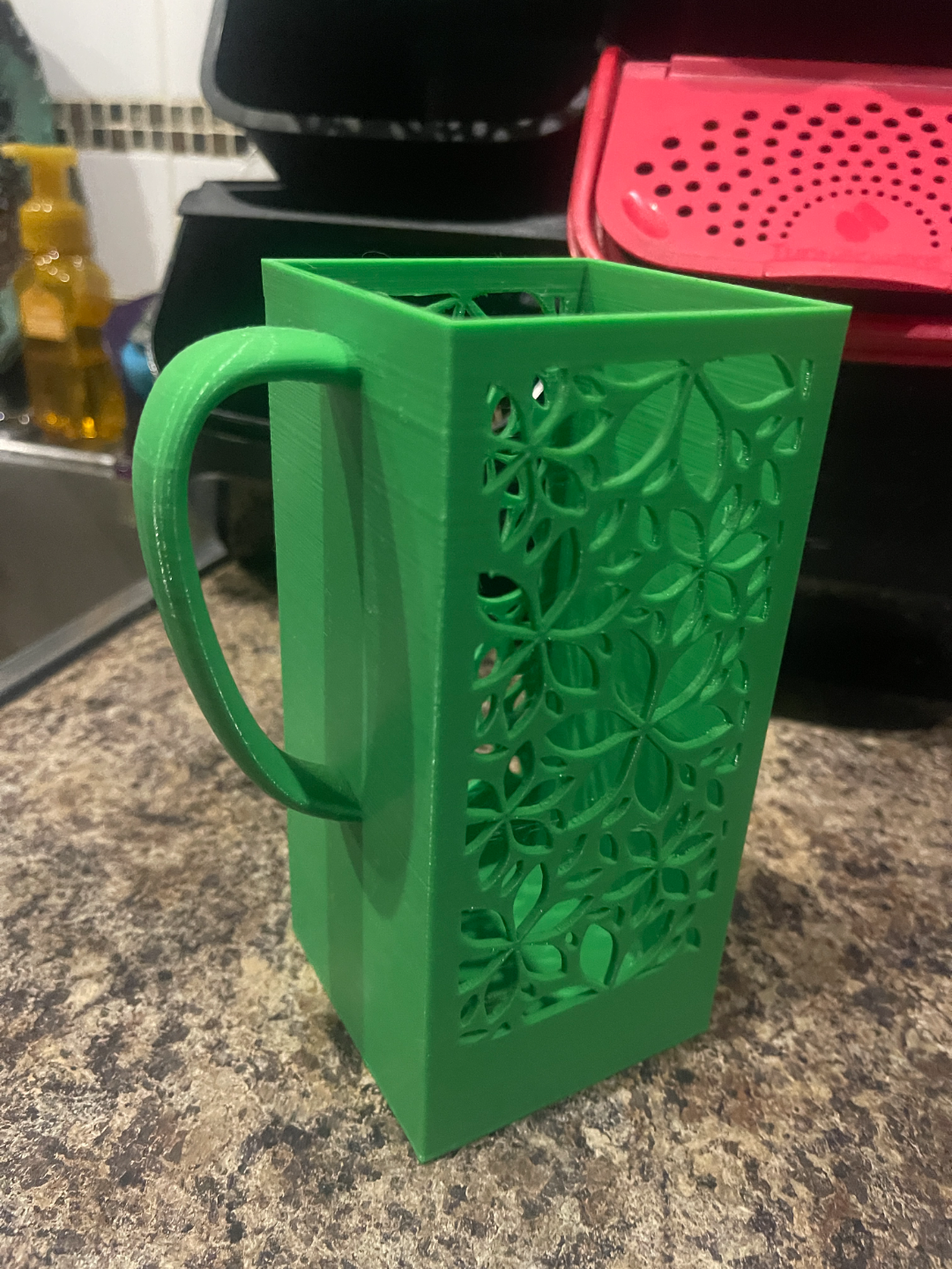 1l Carton Caddy - Flower Motif