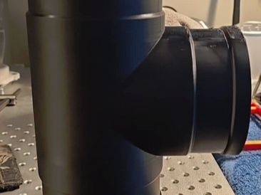4" Exhaust T Joint with Clamp Seats