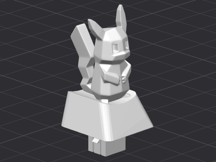Membrane Keyboard Keycap Low Poly Pikachu
