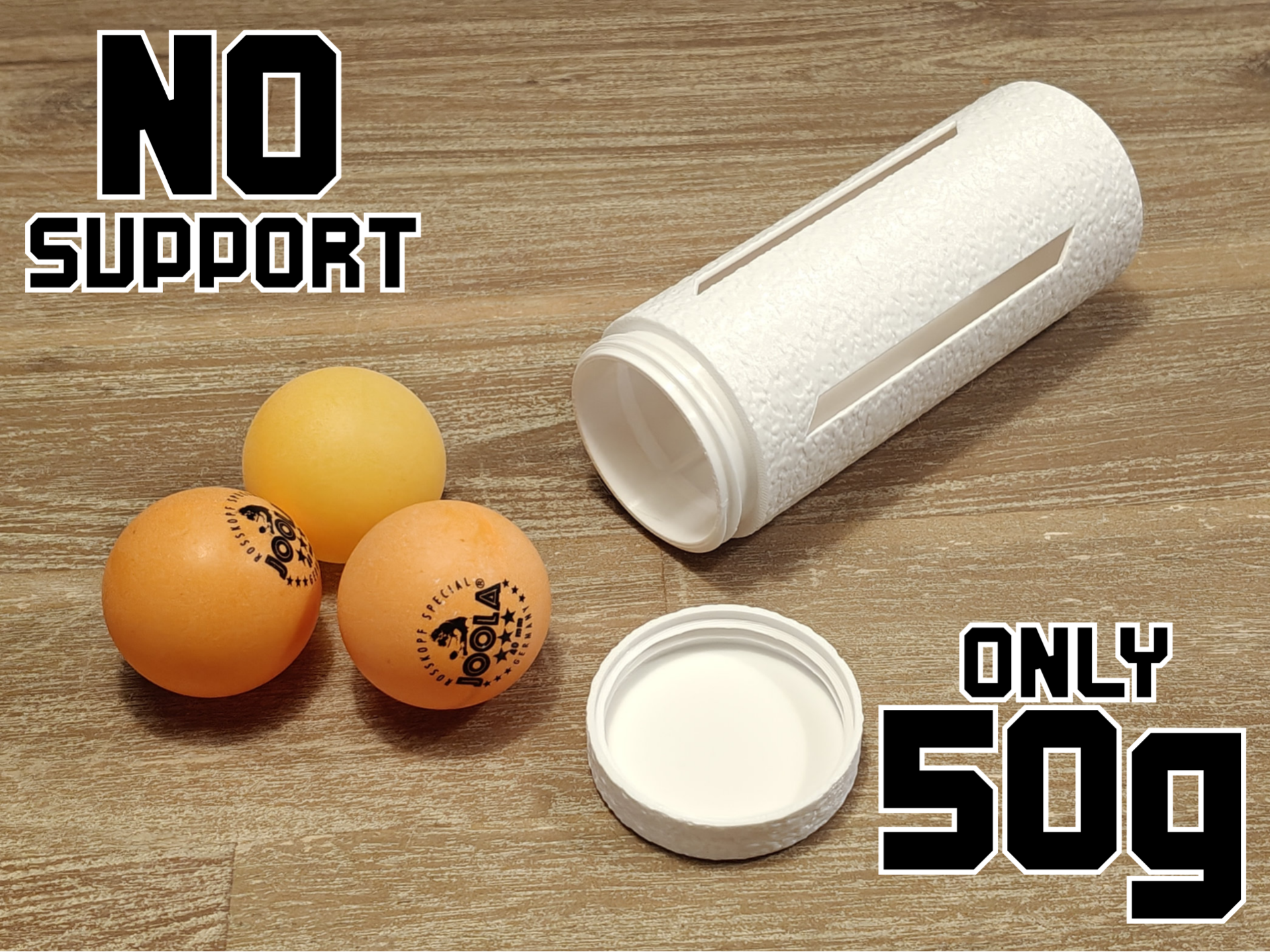 Ping Pong Ball Tube - for 3x 40mm balls