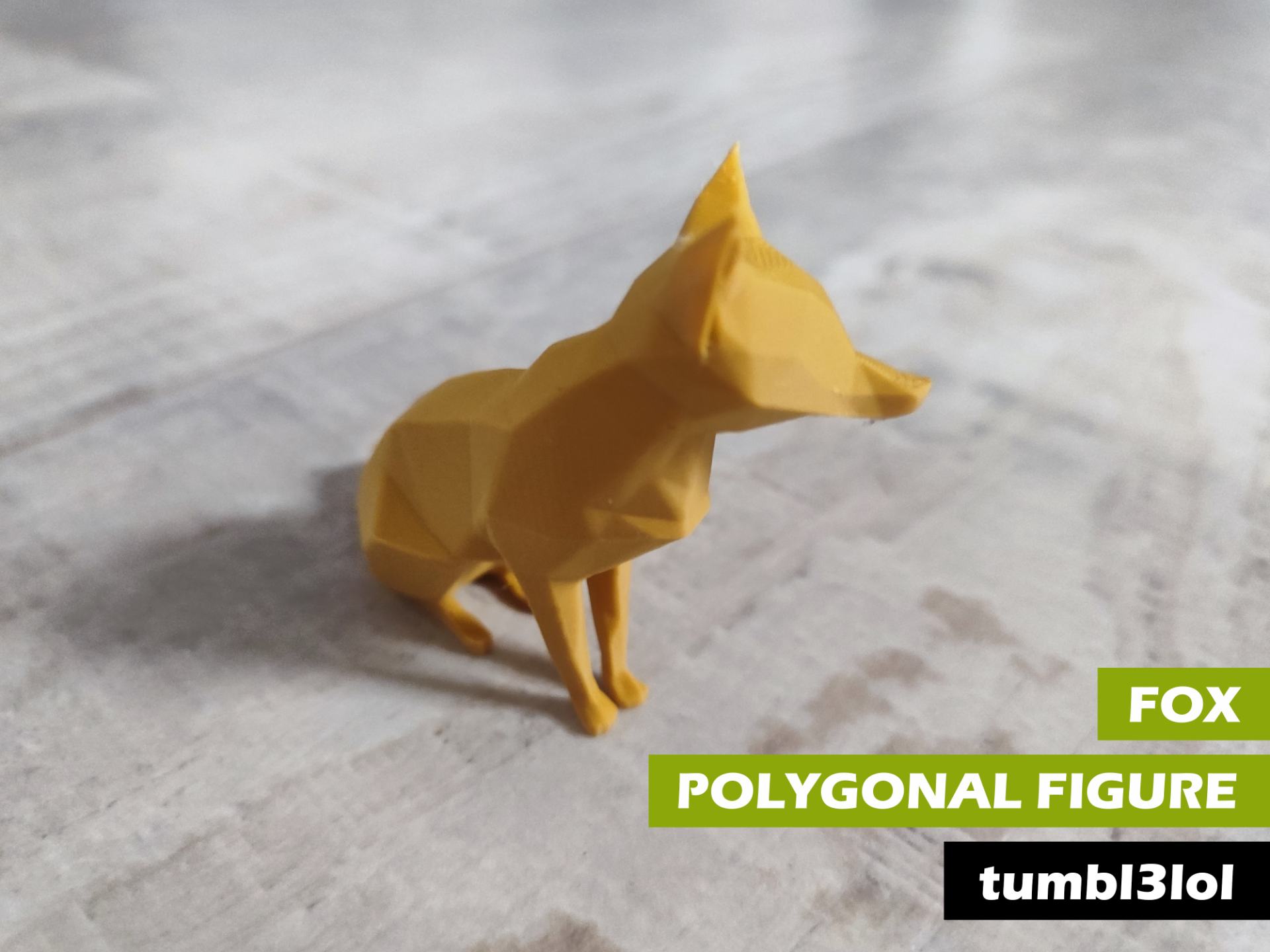 Polygonal figure of a fox