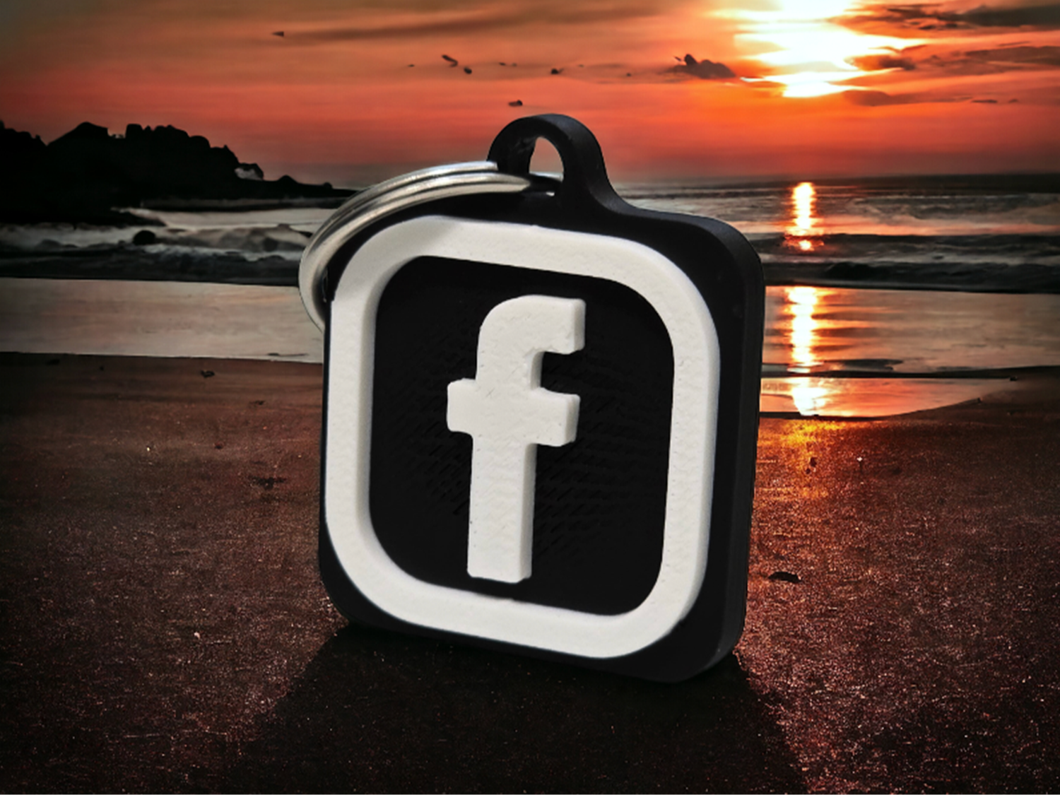 Portachiavi Tag NFC con logo Facebook