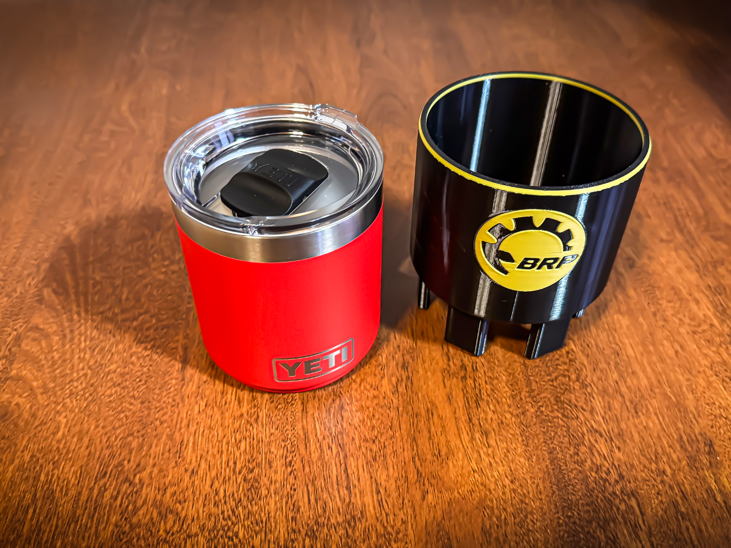 Skidoo Yeti Rambler drink holder with logos