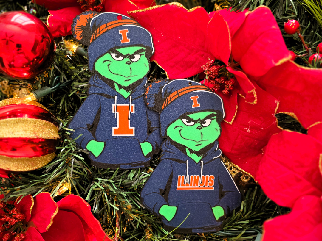 Grinch Illinois Fighting Illini Ornament