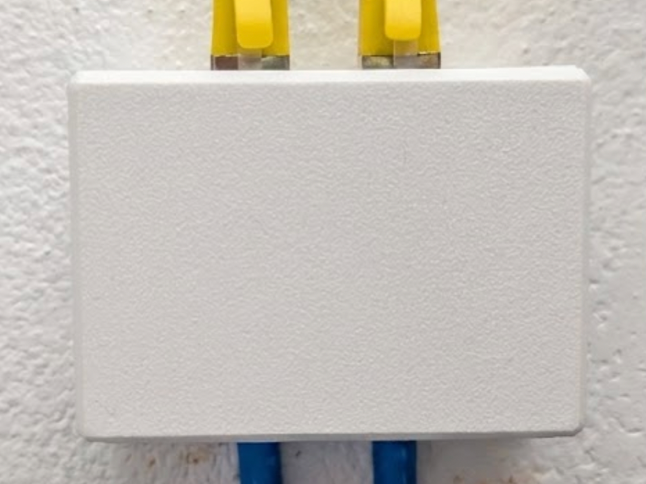 RJ45 Keystone Junction Box - Dual Port, Mounted
