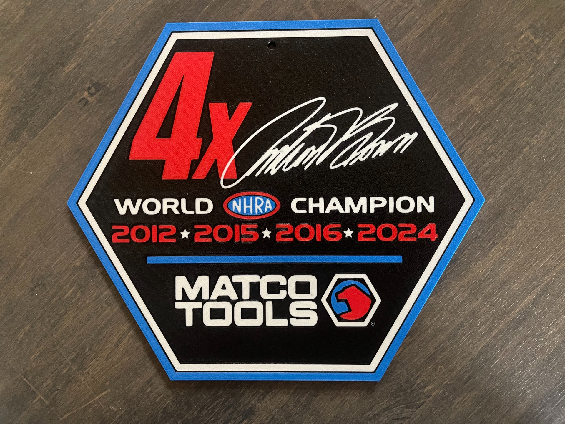 Antron Brown 4 Time Champion Matco Tools Plaque
