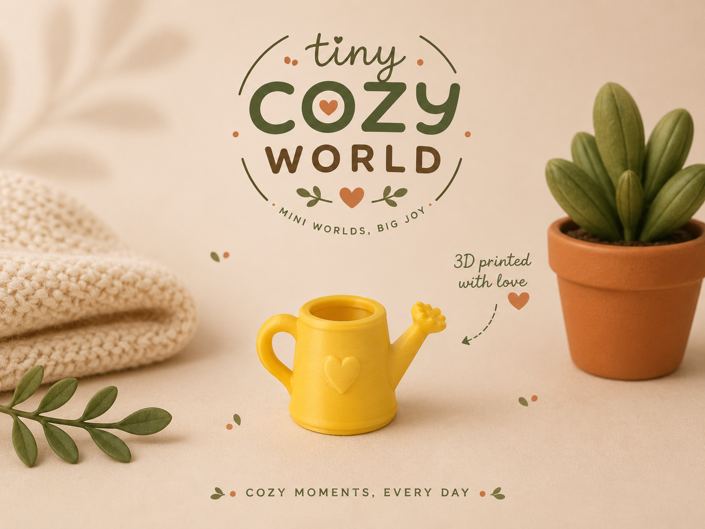 -Tiny Cozy World- Regadera