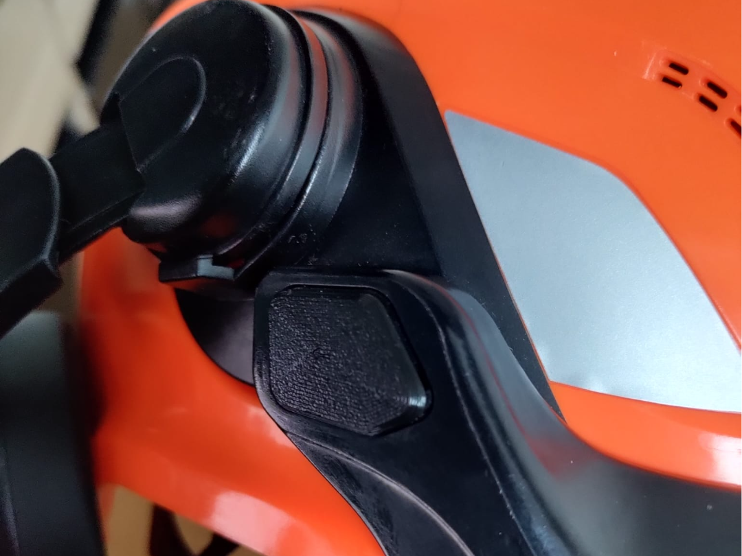 Replacement visor locking pin for Stihl toy helmet