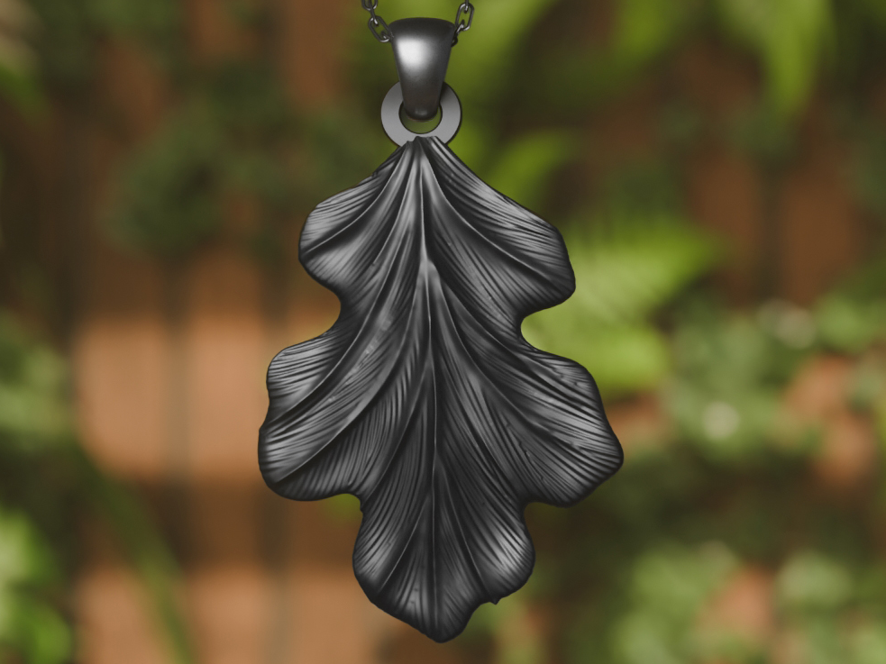 Flow Leaf Pendant –  Organic Jewelry Charm